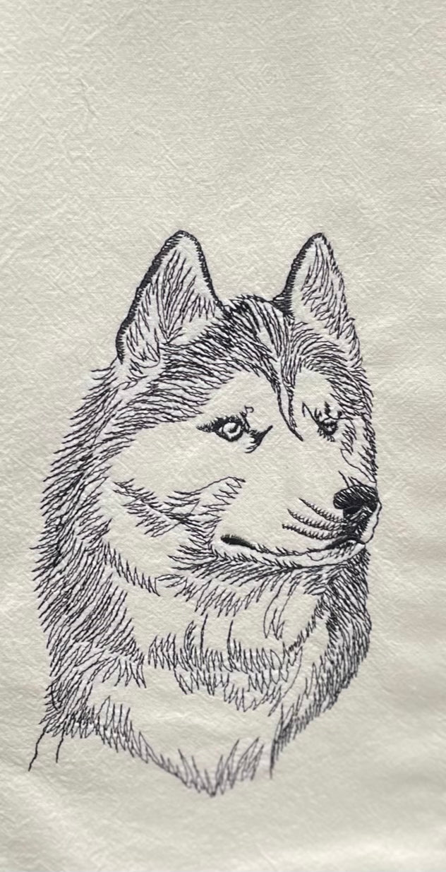 Husky Tea Towel