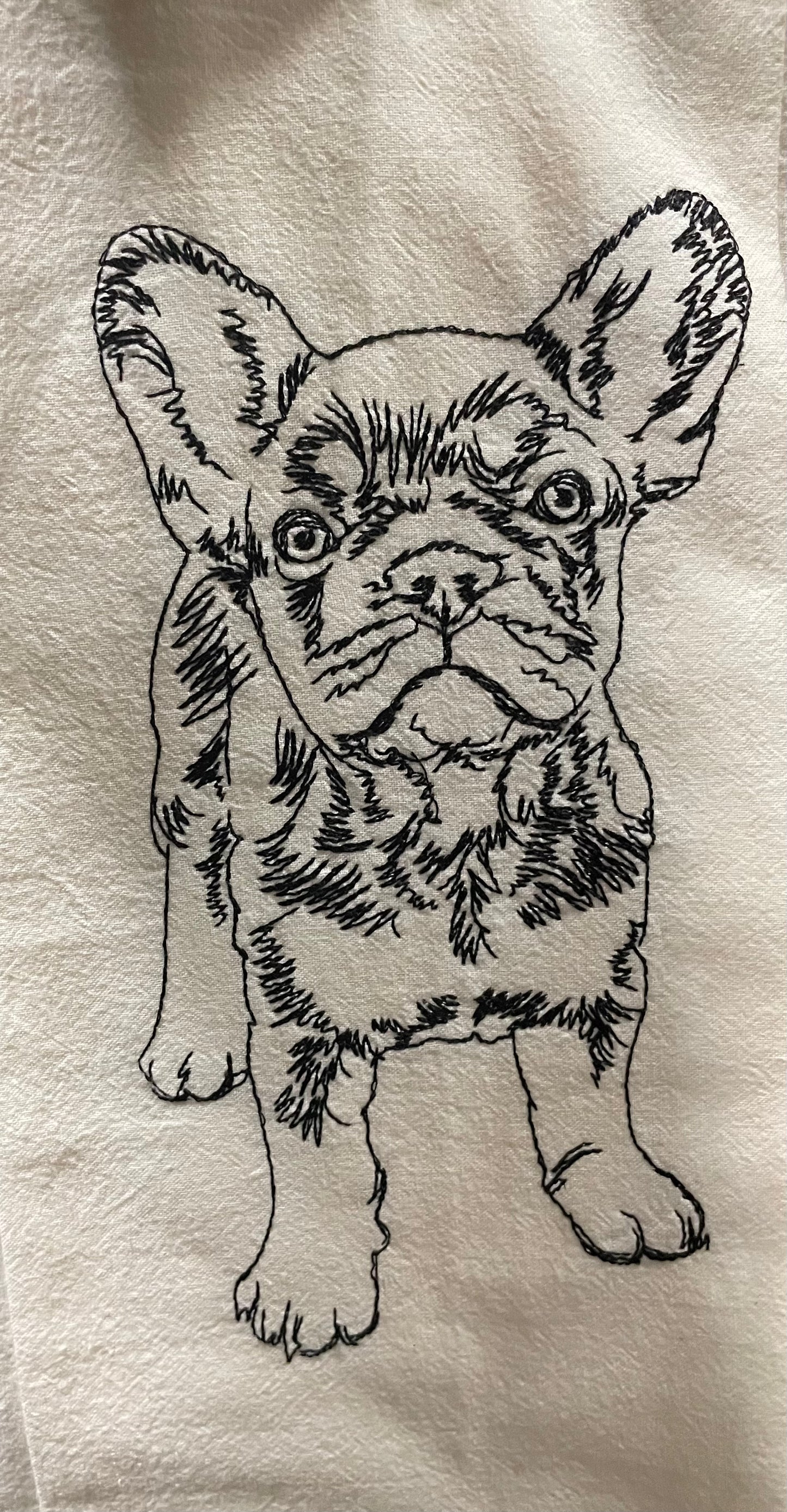 Frenchie full Tea towel
