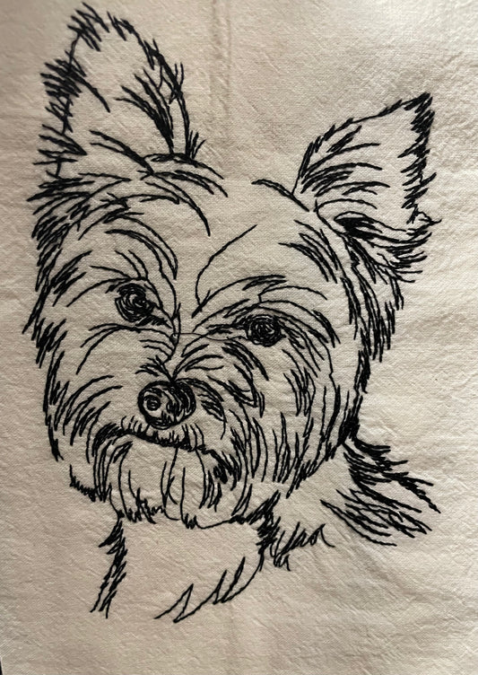 Yorkie Tea towel