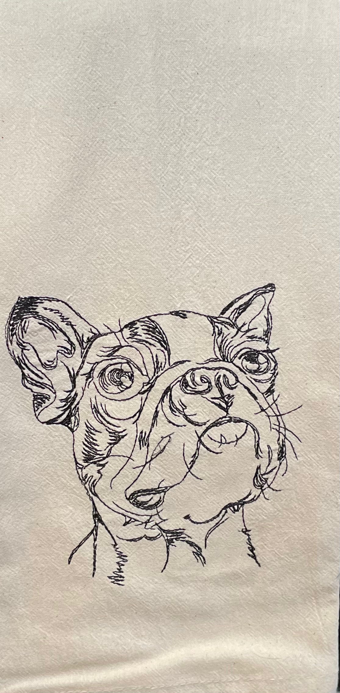 Boston/Frenchie Tea towel