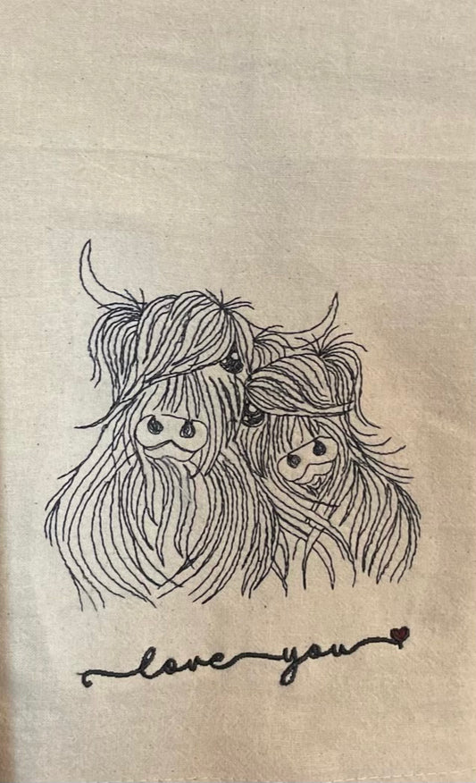 Cows Tea Towel