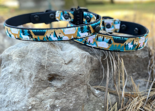 Geo Forest Dog Collar