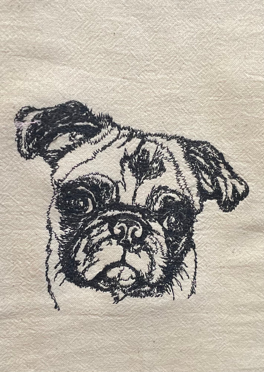 Pug Tea Towel
