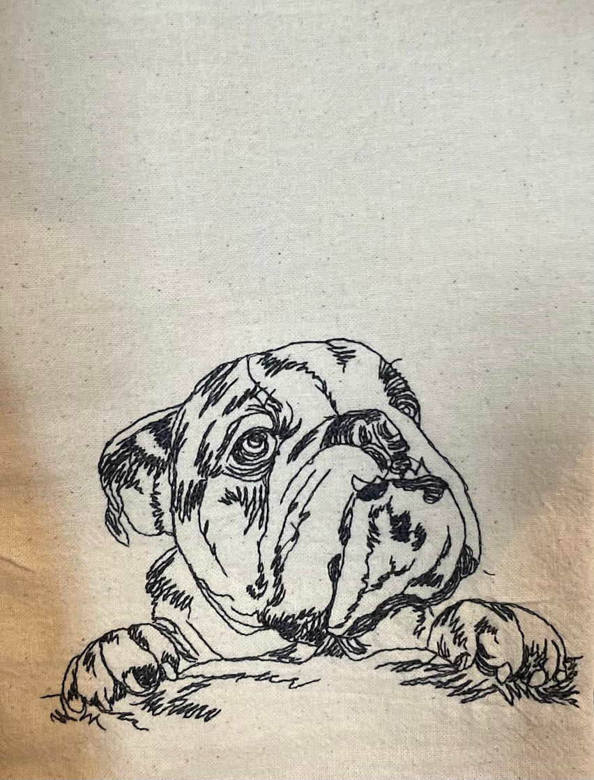 Bulldog Tea Towel