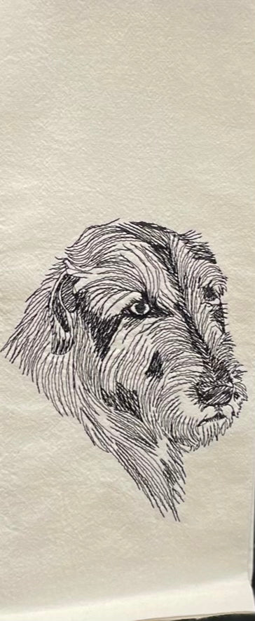 Wolfhound Tea Towel
