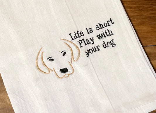 Play with your Dog Tea Towel