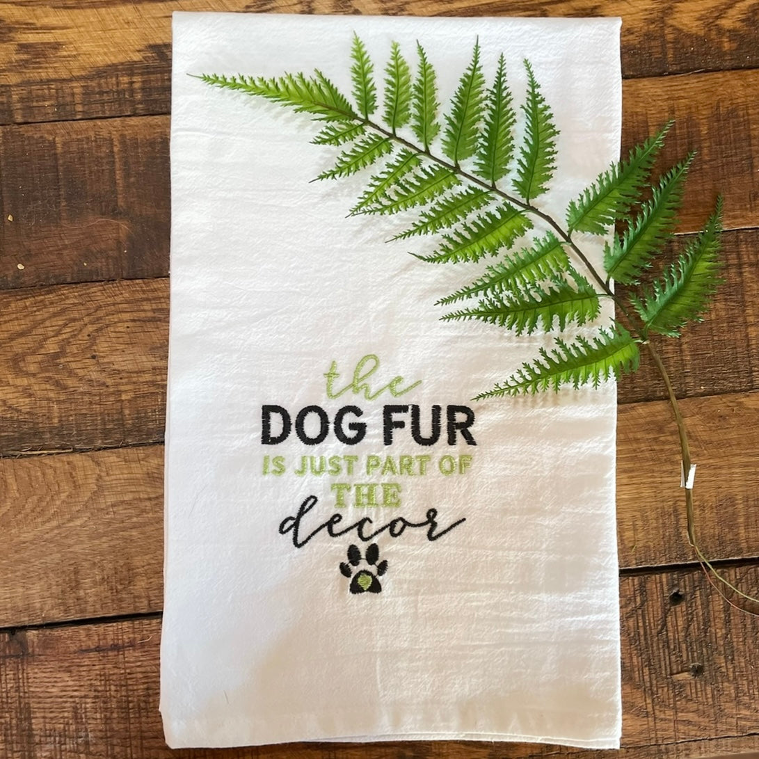 Dog Fur Decor Tea Towel